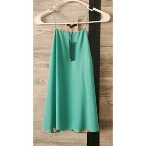 TIBI Women's Green Sleeveless Crepe Top Blouse Size 4 NWT $198